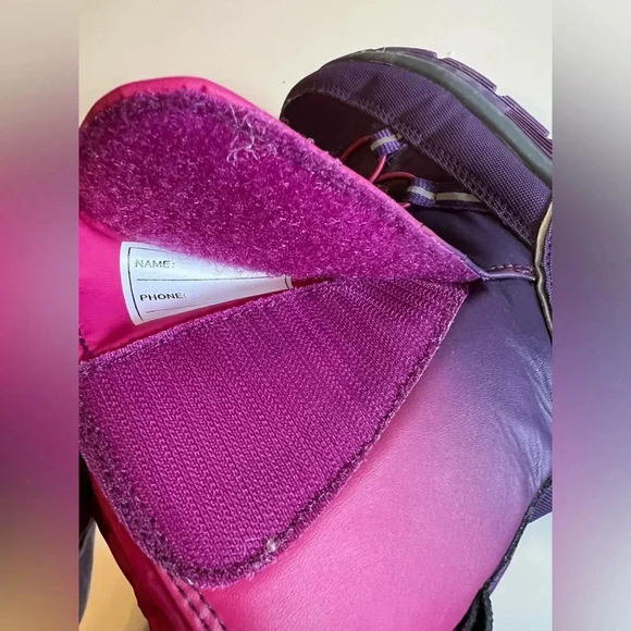 Lands End Girls Pink Purple Snow Winter Boots Size 1 GUC - Picture 6 of 8